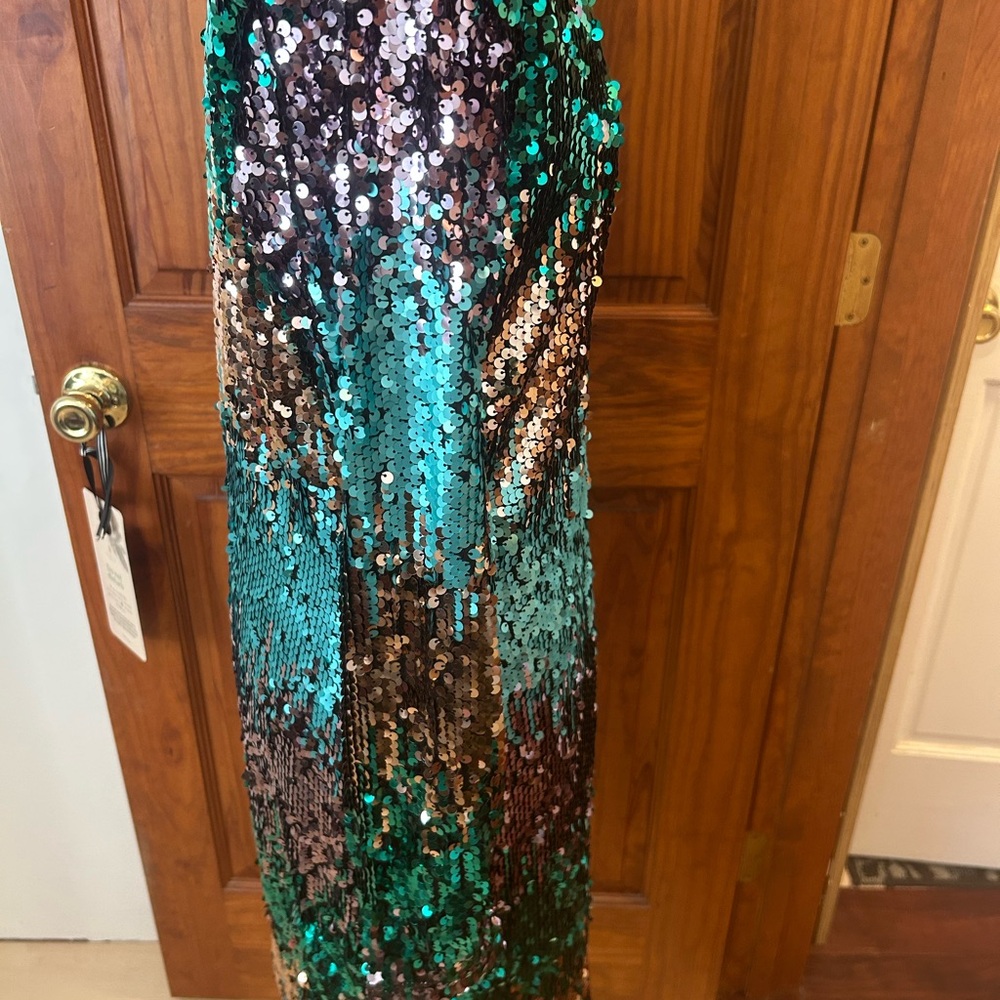 Dress , aqua colored dress! Bought in UK🇬🇧Beautiful for weddings, anytime events - Picture 3 of 5